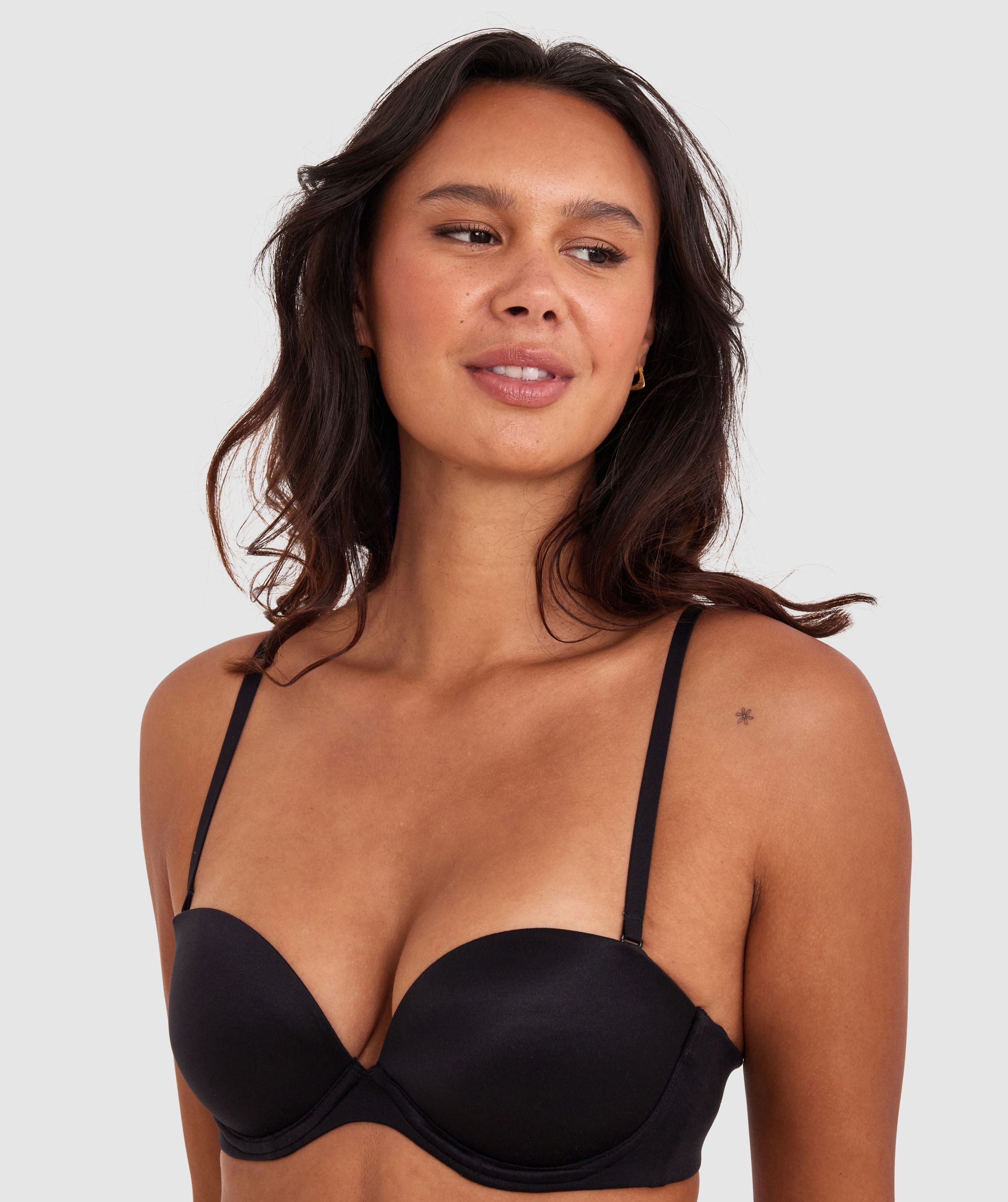 Body Bliss Strapless Push Up Bra - Black