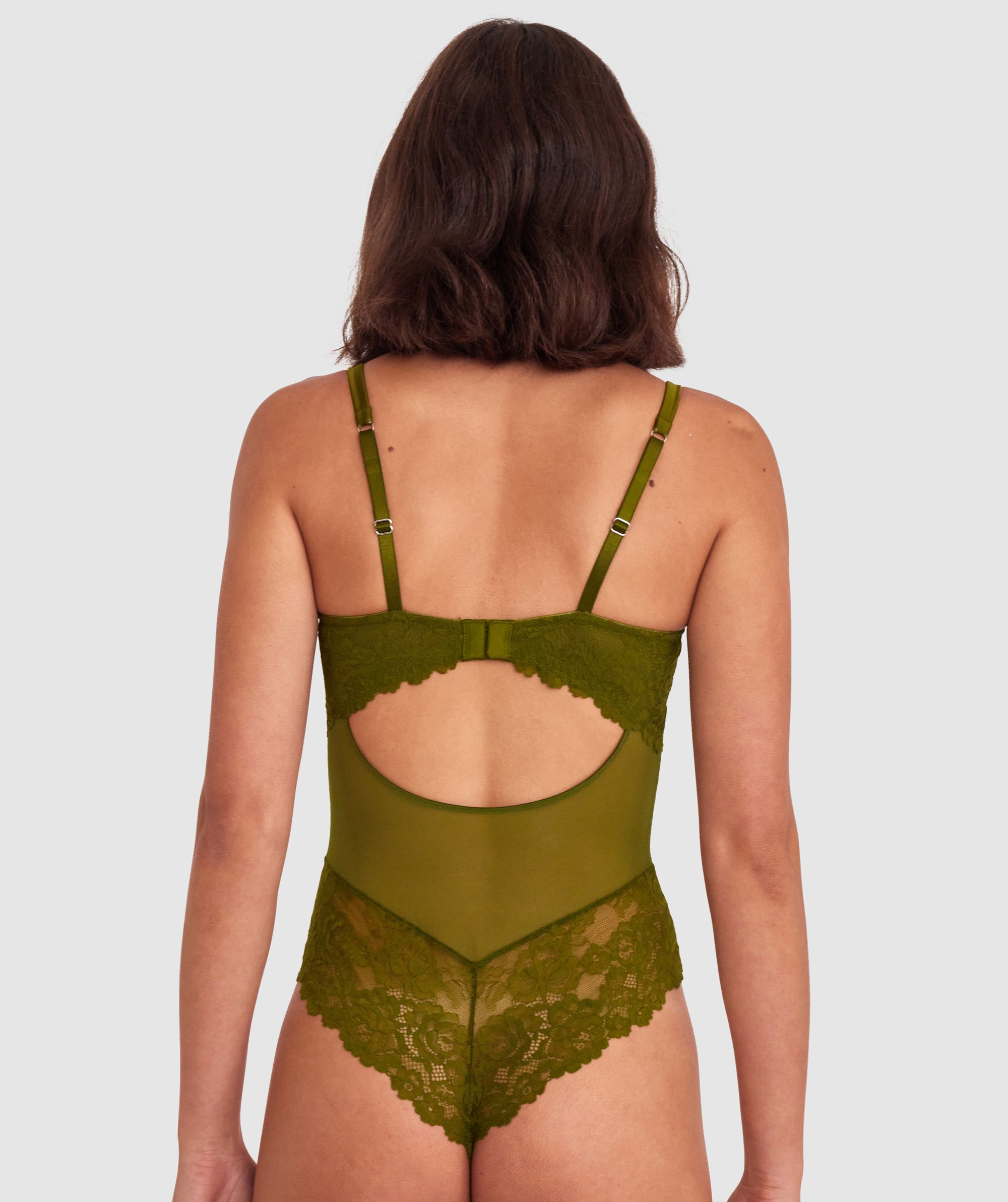 Bethany Underwire Bodysuit - Khaki